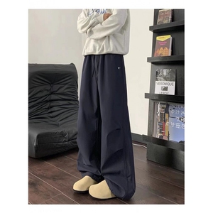 工装阔腿裤秋冬新款加绒加厚高腰宽松显瘦束脚休闲裤常规加绒图片