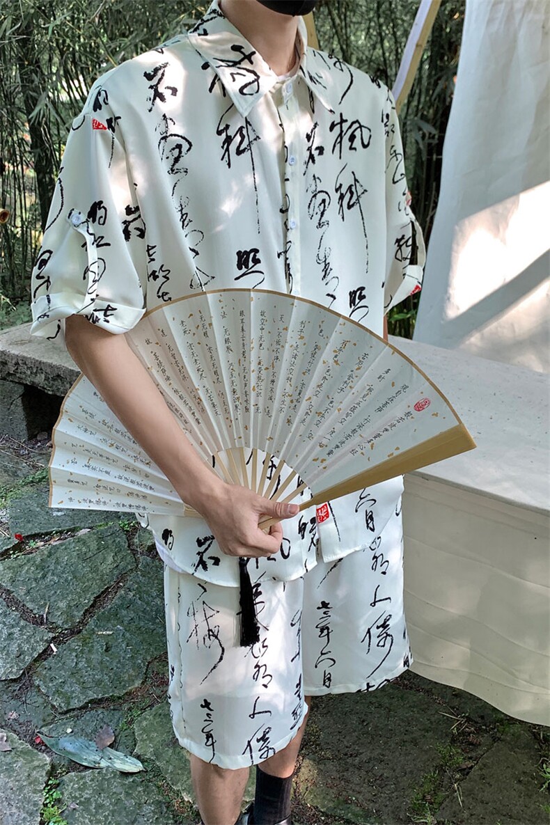 毛笔字套装TZ77836特P50衬衫DCS77837特P30DK77838特P20套装控98,男装衬衫,星座226-1