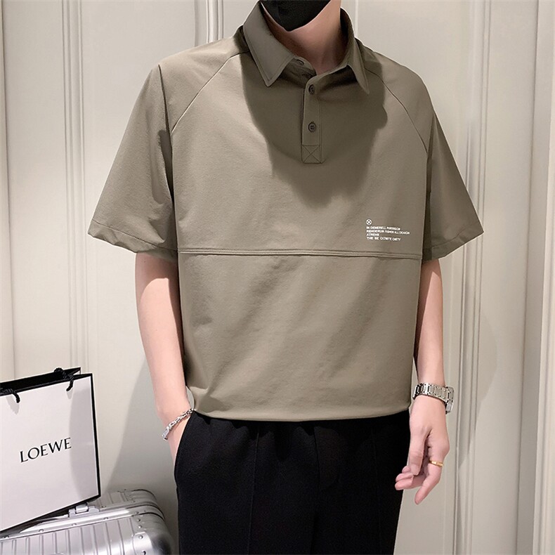 23年夏季男士翻领T恤A210-8032-p4890%锦纶10%氨纶,男装T恤,电商A210