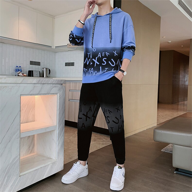 秋季套装男潮流两件套TZ771-P70,男装休闲套装,星座210-3