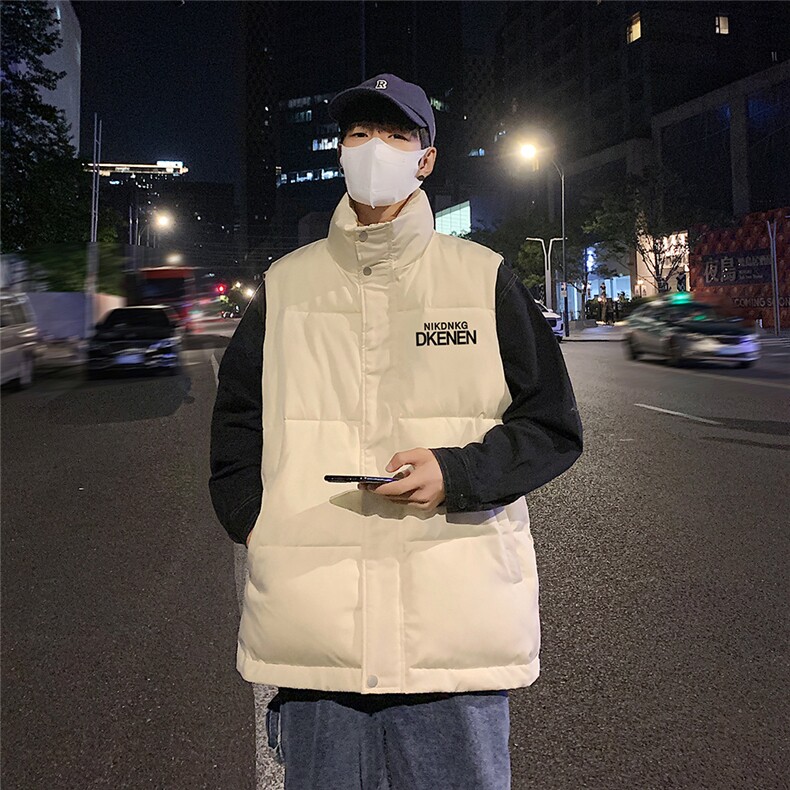 夜景50新标时尚字母印花宽松保暖羽绒马甲A247-MJ617P115控158,男装背心/马甲,电商A247