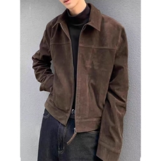 高级感机车皮衣外套男立领春秋2025新款男士宽松大码美式复古潮牌，男装皮衣，星座218-8