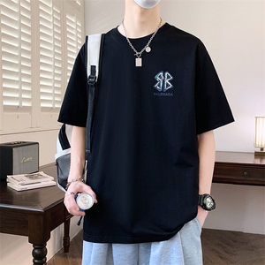夏季男短袖t恤 高品质多工艺发泡印大码T恤衫图片