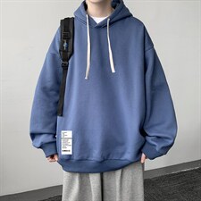 WY2045-P35纯棉连帽卫衣男大码运动帽衫宽松薄外套男，男装卫衣，电商A040