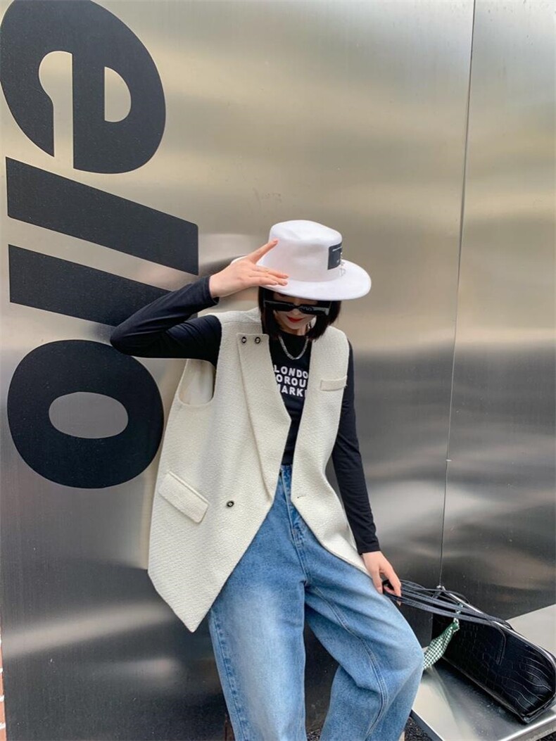 5扣小香马甲，女装马甲，C&B