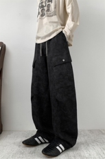 K502/P52休闲裤男港风个性大码宽松潮男百搭长裤子运动直筒裤，男装休闲裤，星座1204
