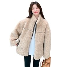 现货新款加厚皮毛一套外套2D035-25118P180K268，女装短外套，2D035