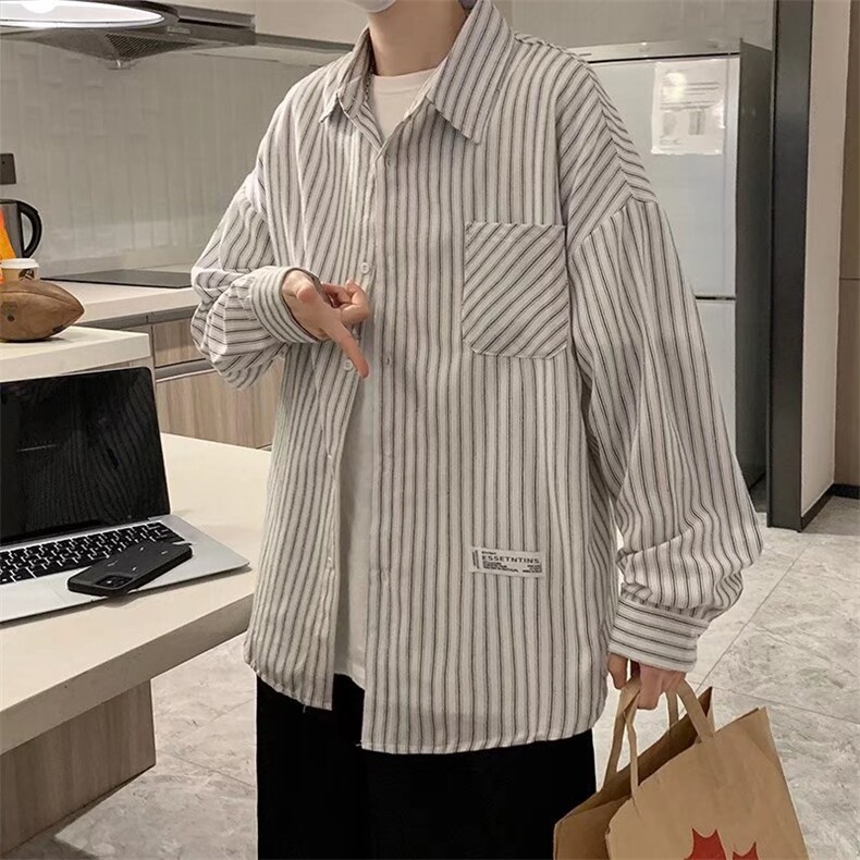 长袖衬衫春款男港风潮流C66P31,男装衬衫,星座1116-2
