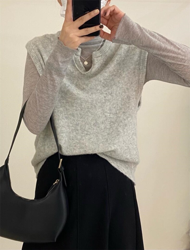 抗起球马甲?薄款打底，女装马甲，FMV