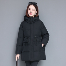 2023冬装新款时尚中长款连帽羽绒服，女装羽绒服，姿萝菲
