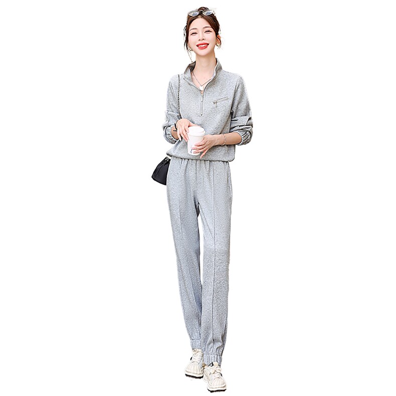 休闲运动套装女春秋季新款2025韩版时尚显瘦减龄卫衣跑步服两件套,女装套装/套裙,奕薇雅