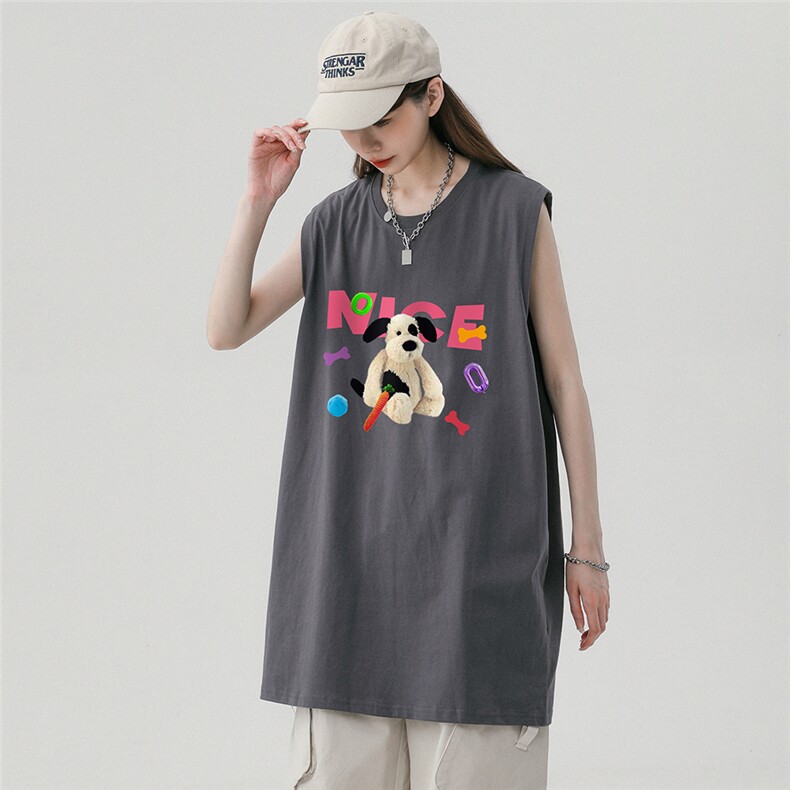 中性风新款夏季时尚百搭宽松卡通印花纯棉短袖T恤DT65008P25控38,男装T恤,电商A268