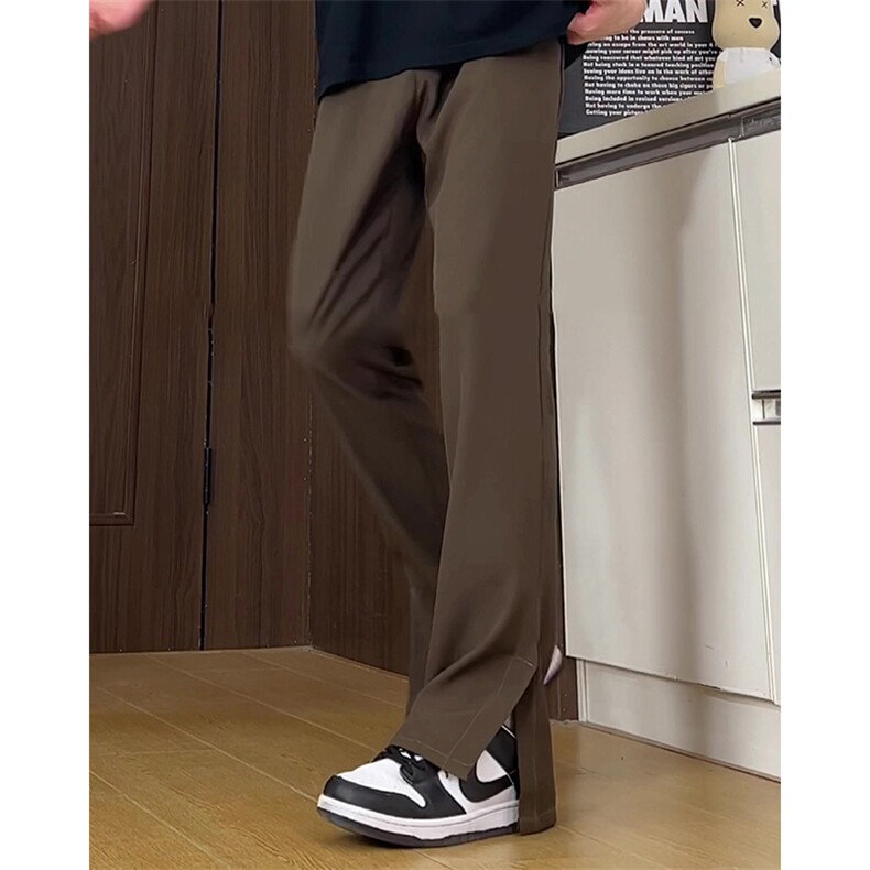 高街微喇美式西裤男夏款休闲垂坠感开叉休闲裤男K06-P45控58,男装休闲裤,星座1004-3