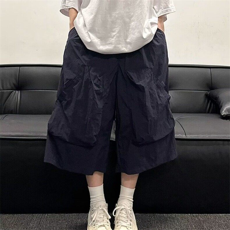 W9737-P40网图现货日系简约工装短裤夏街头中裤户外宽松五分裤,男装牛仔裤,星座1608-2