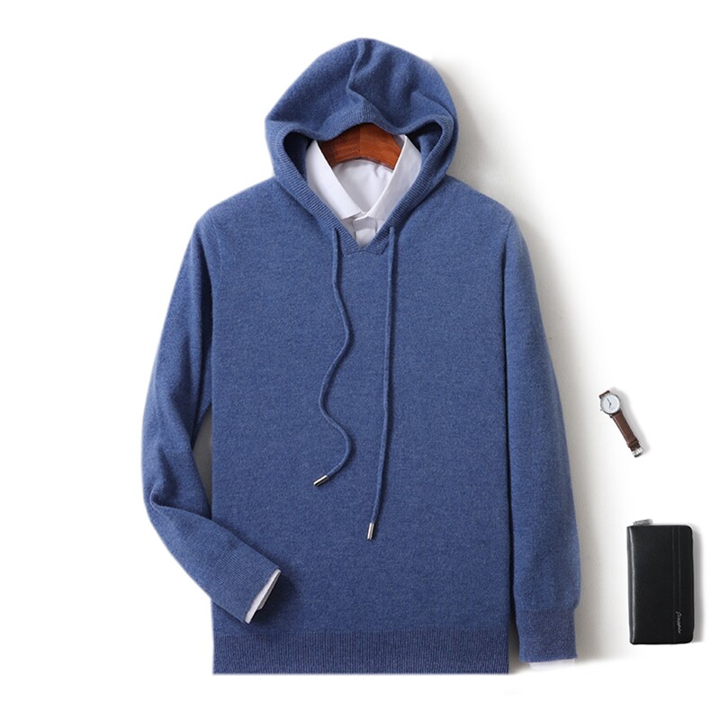 2025年秋季连帽时尚都市羊毛中厚时尚百搭通勤羊毛衫，男装羊毛衫，绒韵雅