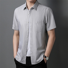 AD62205钱塘2020-3夏季新款男士休闲短袖衬衫P65，男装衬衫，钱塘207-3