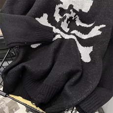 ,鹿毛绒加厚美式圆领毛衣男慵懒风休闲针织衫M112P43，男装针织衫/毛衣，星座1116-2