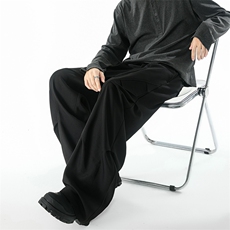 美式褶皱西裤秋季宽松高级感户外运动休闲长裤504-K898-特P42控78，男装西裤，星座504