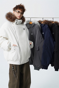 有90绒报告 可拆卸毛领羽绒服派克服标90绒78197P268控428图片