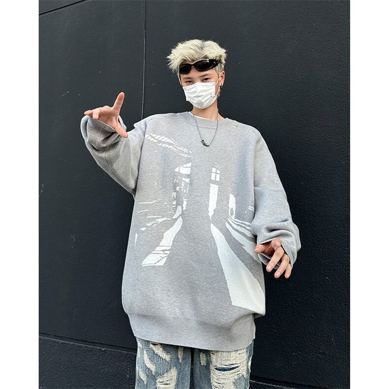 毛衣慵懒潮牌ins嘻哈时尚保暖宽松针织衫MY603-P50,男装针织衫/毛衣,星座308B-2