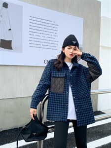 9958款拼接羊毛面料可以外穿还可以配马甲图片