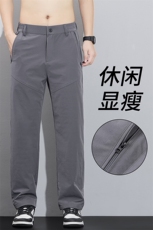 956春夏新款灰色直筒裤休闲男裤夏季薄款宽松户外工装运动长裤子，男装工装外套，星座224-3