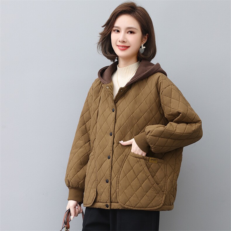 时尚百搭宽松显瘦连帽保暖棉服女冬装新款外套,女装棉衣/棉服,悦见她