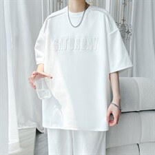 212A-T2580特25控48新款钢印字母圆领T恤短袖，男装T恤，星座212A（原A324）