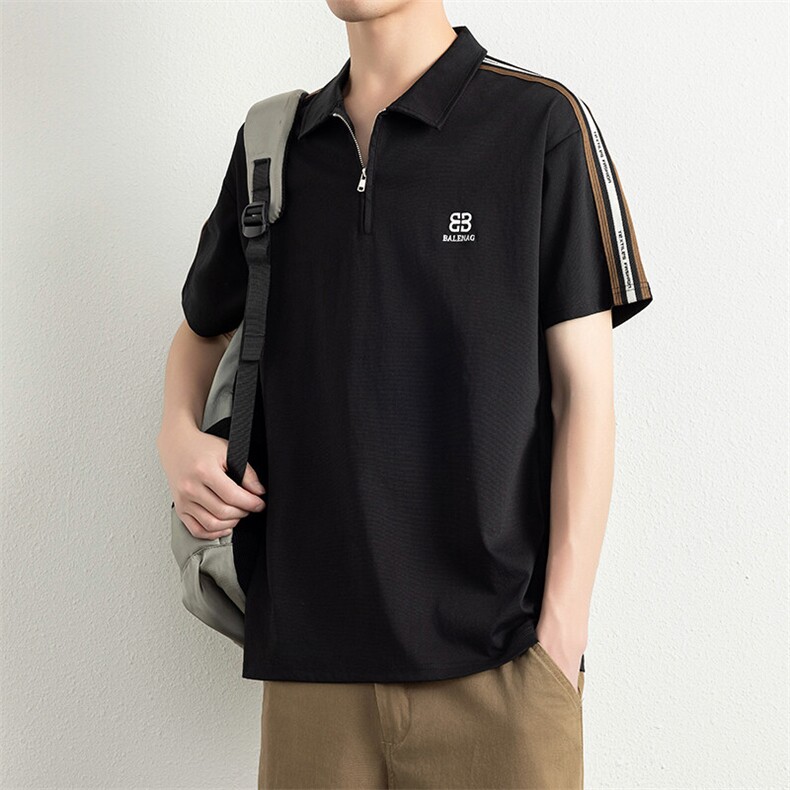 夏季短袖男刺绣翻领POLO衫T恤宽松休闲半袖上衣YD35331-P40,男装Polo衫,星座310B-3