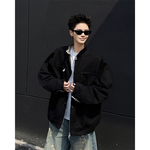 美式重工哈灵顿夹克二代男女cleanfit重磅帆布休闲立领短款工装潮图片