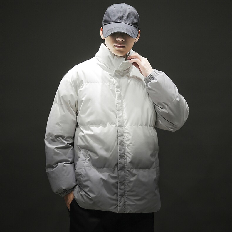 冬季男士新款加厚宽松立领渐变棉衣上衣外套青年棉服8890-特P55,男装棉衣,星座1403A