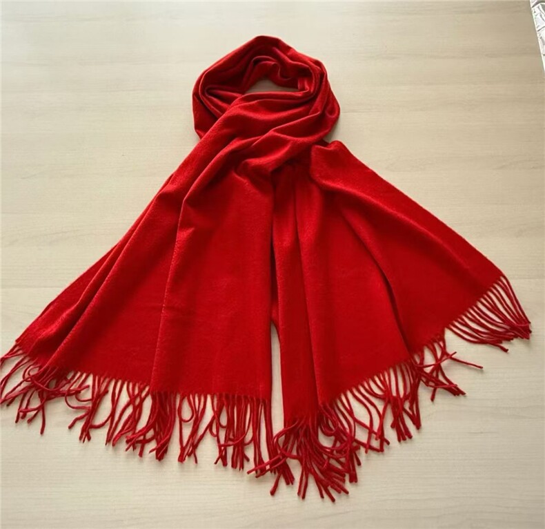 2025年秋季时尚百搭通勤简约休闲羊绒围巾，围巾，清联羊绒