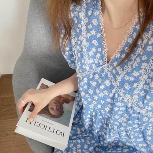 盐缩小碎花边裙，女装，TVMV(4F)