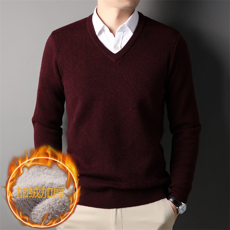 D66725钱塘2020-2冬季新款商务休闲简约中年男士针织衫毛衣P71,男装针织衫/毛衣,钱塘207-2