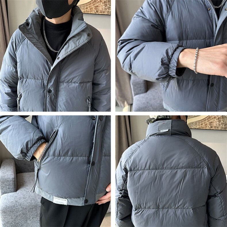 男士加厚羽绒服2025冬季修身立领休闲外套C208-8896特P158控229.9,男装羽绒服,电商C208