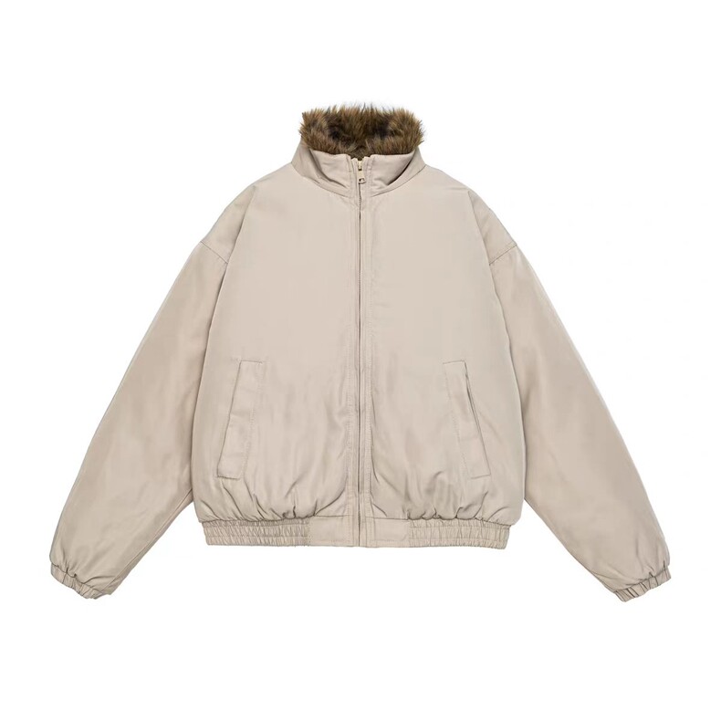 现货(网图)美式简约复古棉服潮牌情侣高街立领加厚313B-M099-P138,男装棉衣,星座313B