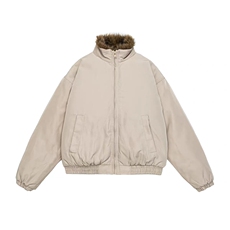 现货(网图)美式简约复古棉服潮牌情侣高街立领加厚313B-M099-P138，男装棉衣，星座313B