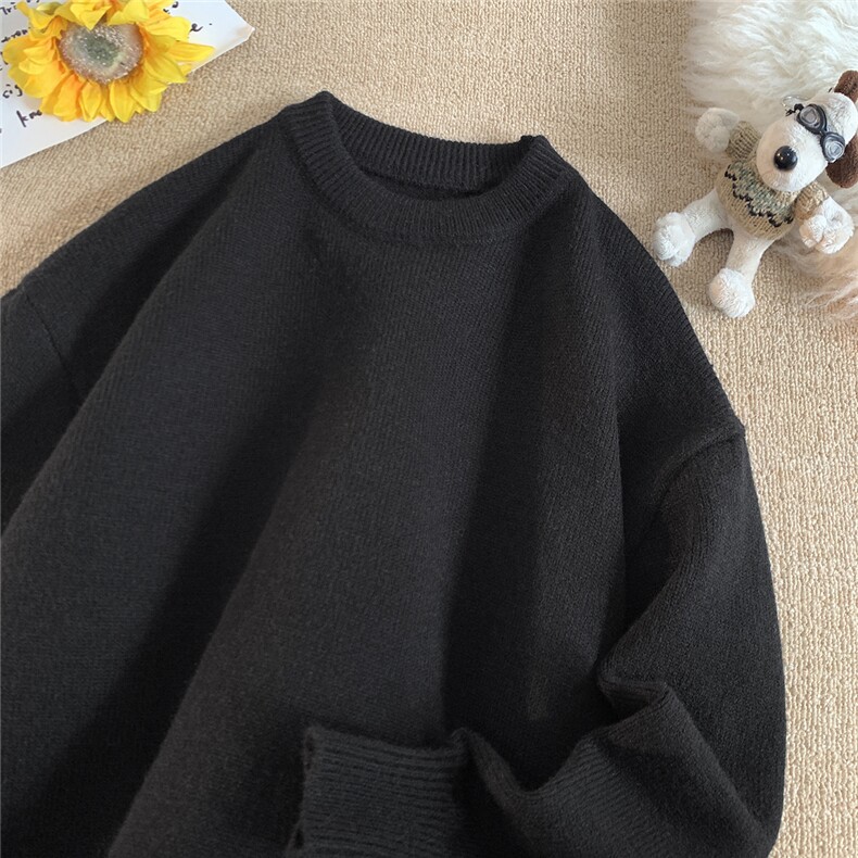 特批毛毯时尚宽松圆领纯色圆领毛衣针织衫A247-M502特批48控88，男装针织衫/毛衣，电商A247