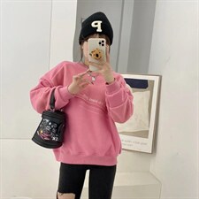 羊羔毛拼接卫衣，女装卫衣/绒衫，IEC