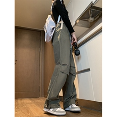 24中性风潮牌欧美高街vibe复古工装抽绳伞兵裤BK2311-P60，男装工装外套，星座1002-1
