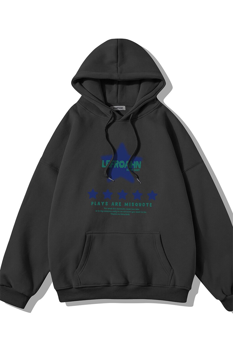 白底23新款秋季时尚百搭美式印花连帽套头外套W372P40控58,女装短外套,电商A247-1