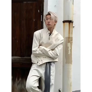 美式复古荆棘立体绣夹克男款春秋季潮牌痞帅宽松百搭外套WJK1039图片