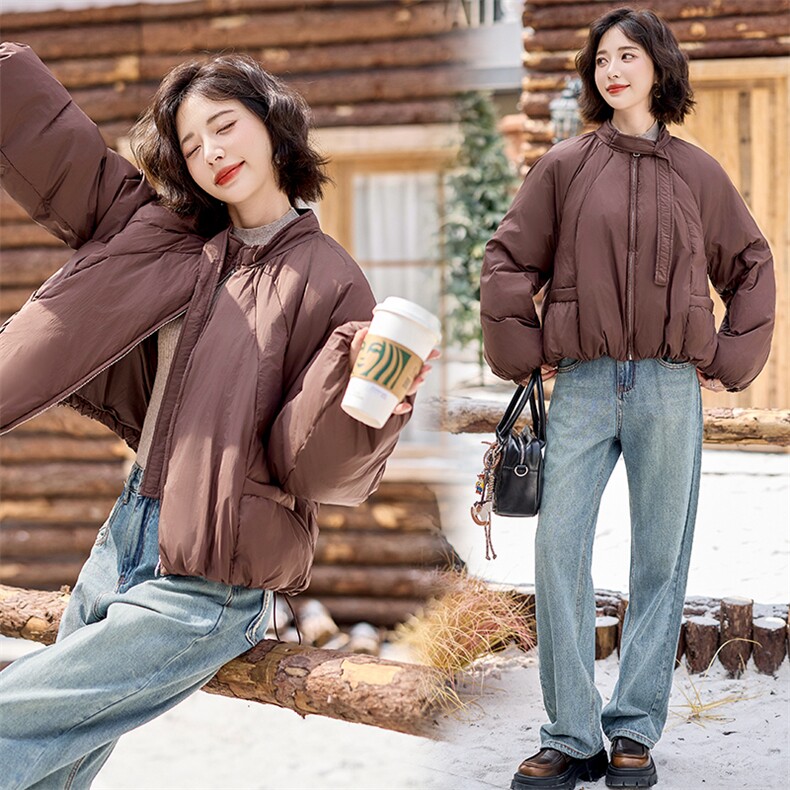 时尚潮流女装羽绒服修身显瘦短款外套冬季必备保暖神器,女装羽绒服,橙子家