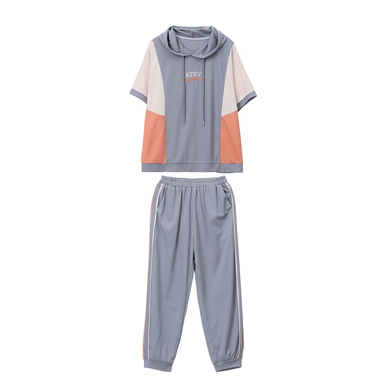 时尚休闲运动服套装女夏装新款中年妈妈遮肚子显瘦洋气减龄两件套,女装套装/套裙,忆绮罗