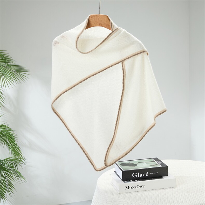 2025秋冬百搭时尚简约三角披肩羊绒，披肩，贵皇羊绒四店