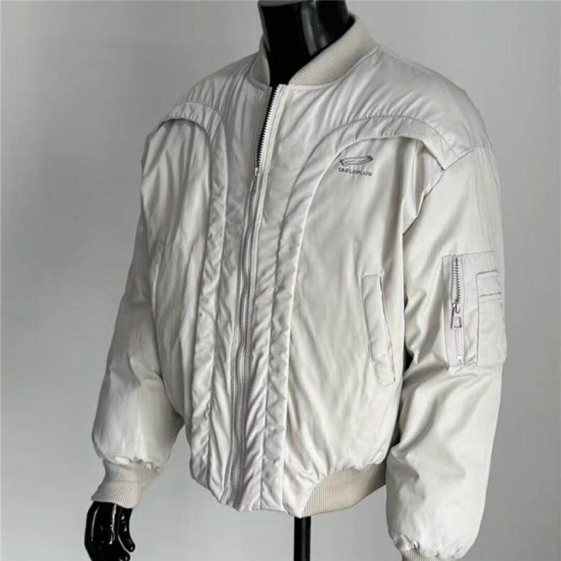 小众解构弧形MA1飞行员夹克棉服男冬季短款棉衣外套TT6011P88，男装夹克，星座1013-5