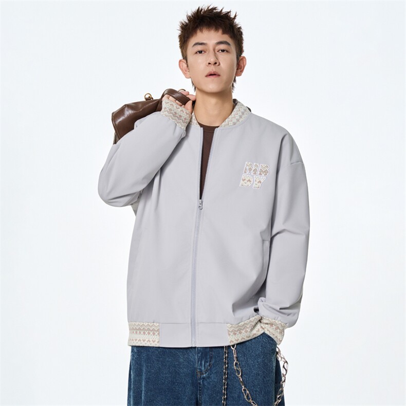 JK926P60春季新款港风宽松夹克百搭落肩简约上衣外套,男装夹克,星座1204