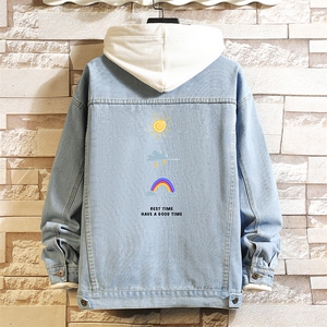 牛仔夹克男大码牛仔外套男茄克 NJ77141-P60加绒款-P75图片