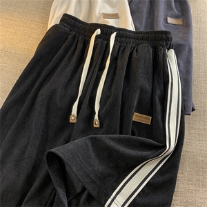夏季五分裤男韩版潮流拼色条纹帅气2026新款ins宽松短裤K3625-P30图片