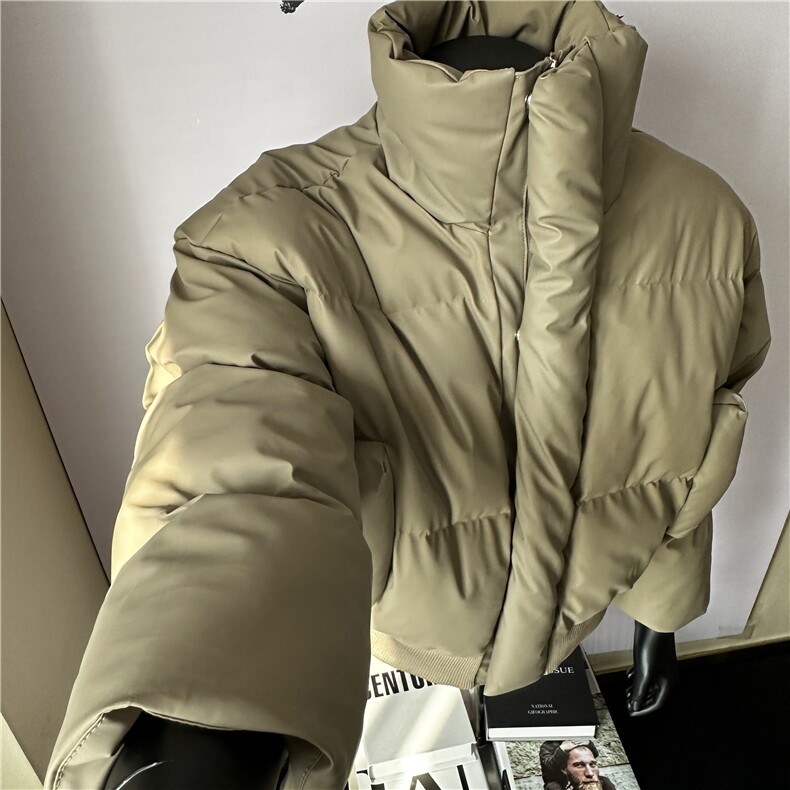 韩系新款立领短款面包服棉袄冬季宽松保暖纯色T126-P90,男装棉衣,星座1109-4
